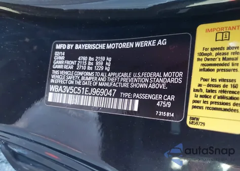 2014 BMW 428I z USA, uszkodzony, nr VIN WBA3V5C51EJ969047